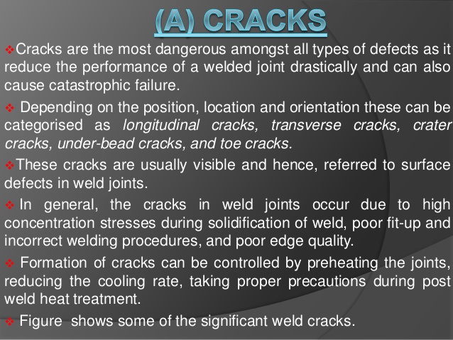 transverse weld cracks cause